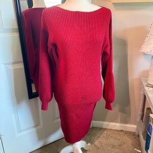 MNG Berry Sweater Dress